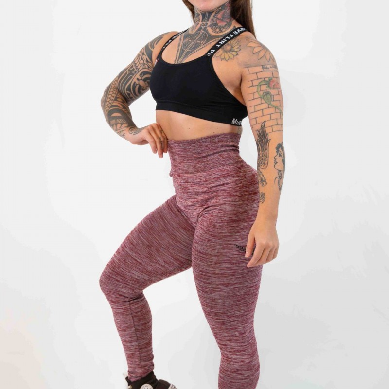 MBN sømløs legging VIP - mørkerød