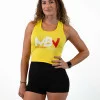MBN Camiseta de tirantes para mujer - Amarillo