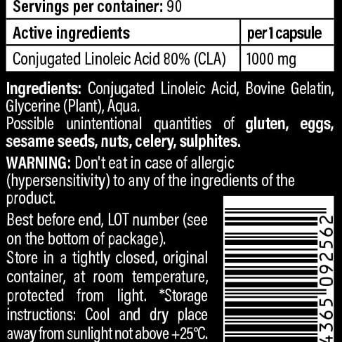 MBN CLA 1000 High Strength - konjugeret linolsyre 1000 mg - fedtforbrænding og kropsformning