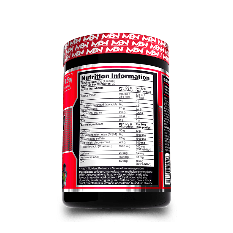 MBN Collagen Fusion - Hydrolyseret kollagen - Støtter hud, hår, negle og muskelreparation