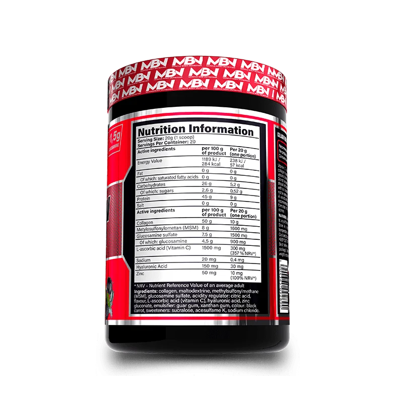 MBN Colágeno Fusión - Colágeno Hidrolizado - Ayuda a la Piel, Cabello, Uñas y Reparación Muscular