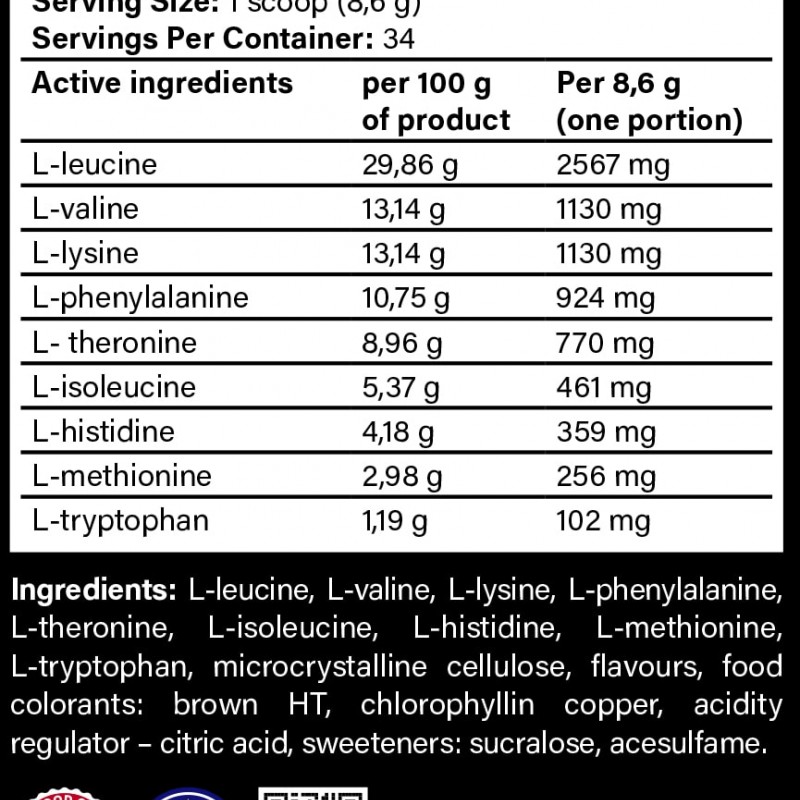MBN EAA - Essentielle aminosyrer til muskelrestitution, energi og før og efter træning