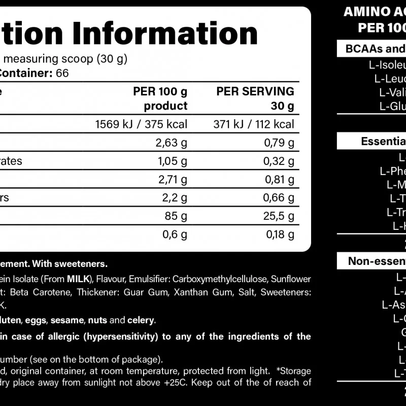 MBN Isolate Zero 2kg - Aislado de suero sin lactosa para antes y después del entrenamiento