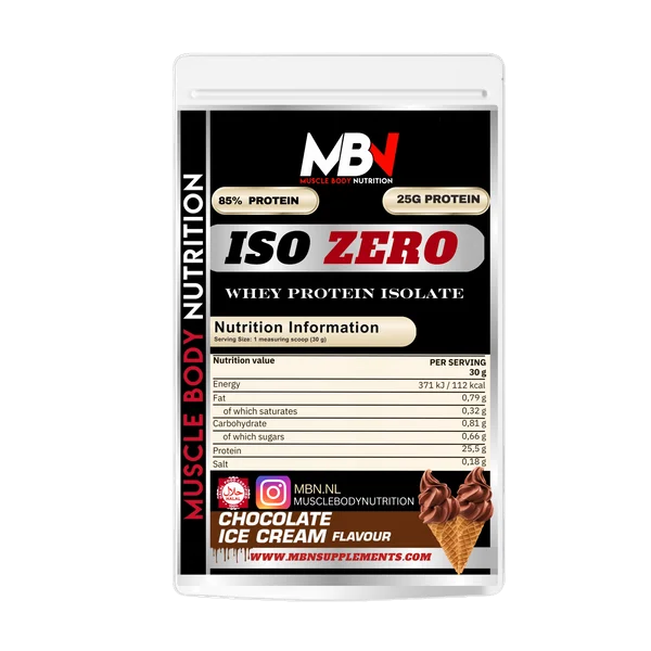MBN ISO-ZERO Muestra 30gr - Aislado de suero sin lactosa para entrenamiento y recuperación