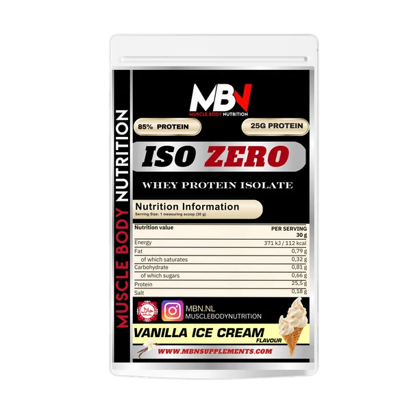 MBN ISO-ZERO Muestra 30gr - Aislado de suero sin lactosa para entrenamiento y recuperación