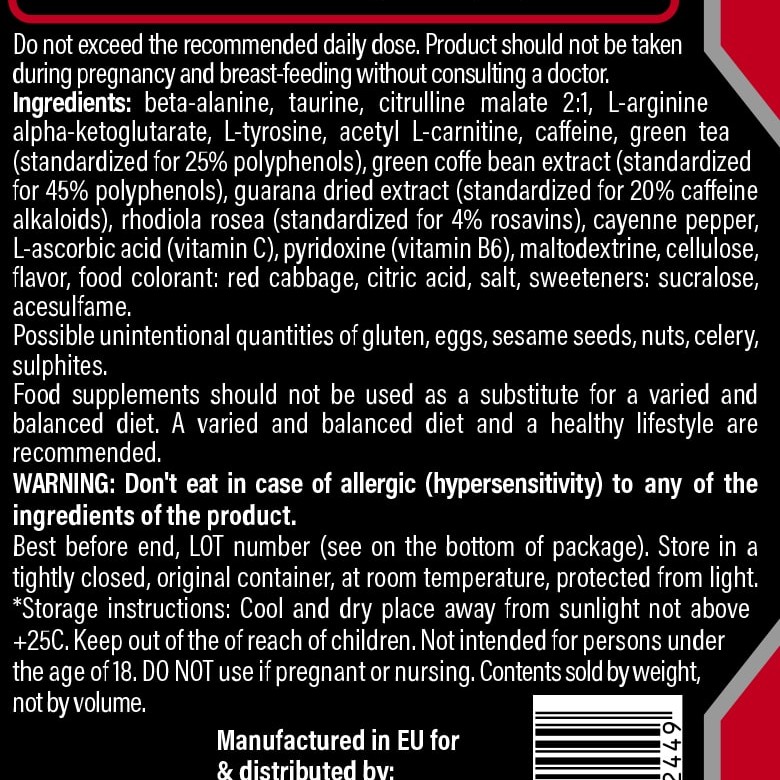 MBN Pre Workout - førsteklasses tilskud til pump, styrke og udholdenhed