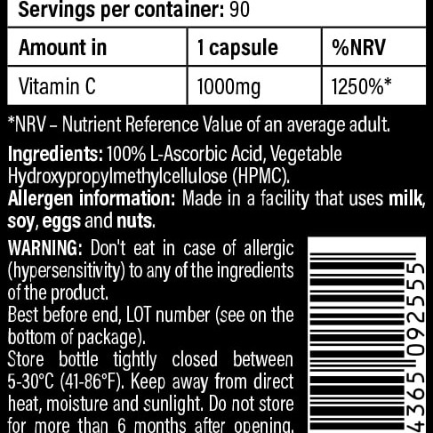 MBN Vitamin C1000 - Understøtter immunforsvar, energi og generel sundhed